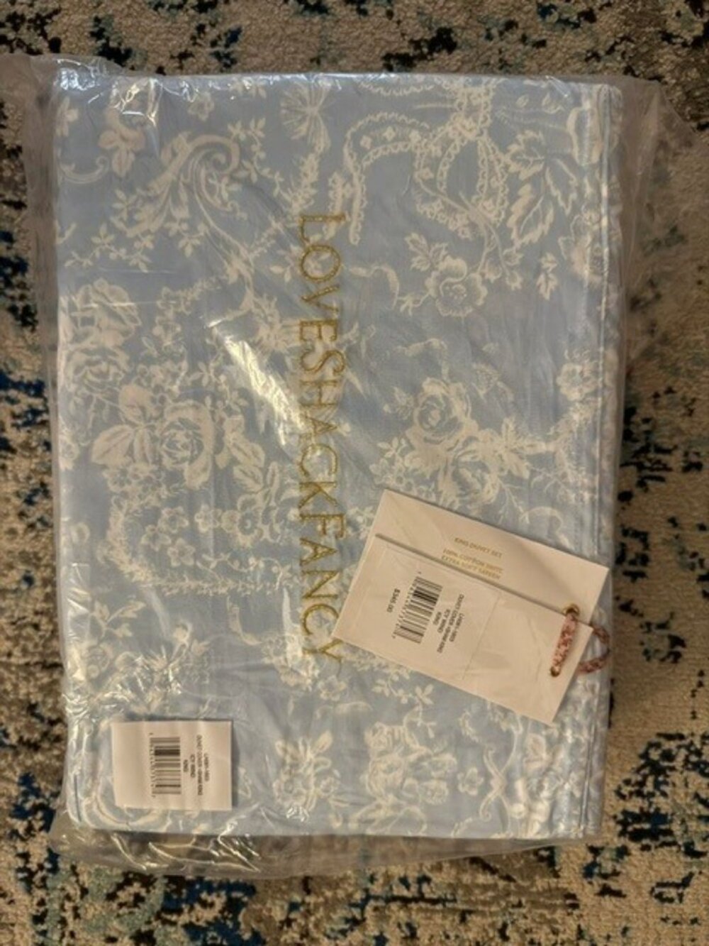 NEW NWT LSF LOVESHACKFANCY ICY WIND KING DUVET AND SHAM SET - Picture 3 of 3